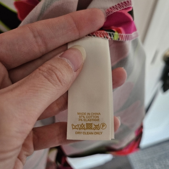 Kate Spade Red and Pink Tropical Floral Peplum Sleeveless Sheath Dress NWOT 4 - Picture 8 of 13